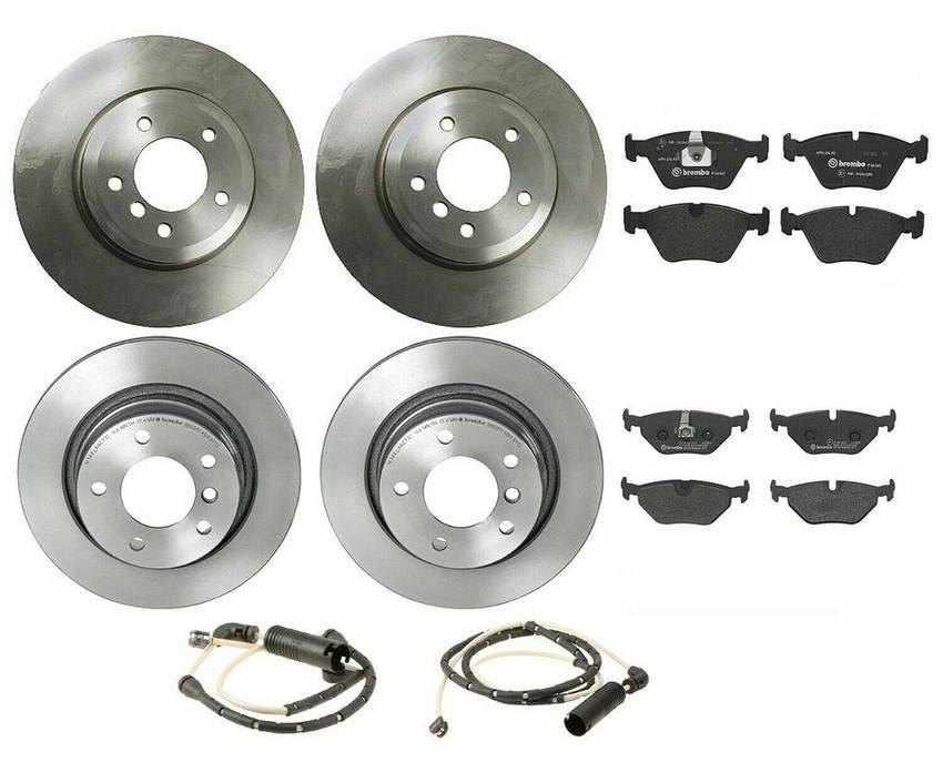 BMW Brembo Brake Kit - Pads &  Rotors Front and Rear (325mm/294mm) (Low-Met) 34357836795 - Brembo 1638403KIT